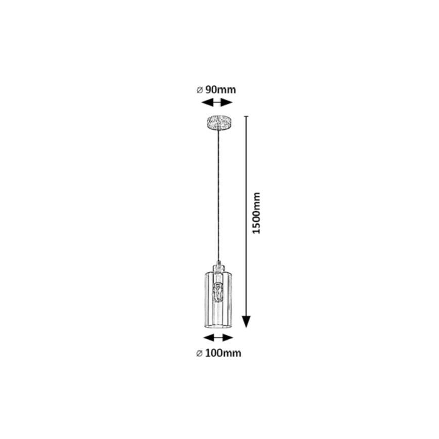 Rabalux - Luster na sajli 1xE27/25W/230V hrast