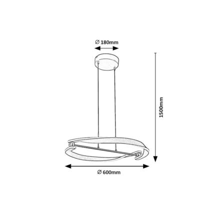 Rabalux - LED luster na sajli LED/40W/230V 3000K