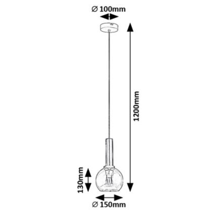 Rabalux - Luster na sajli 1xE27/40W/230V