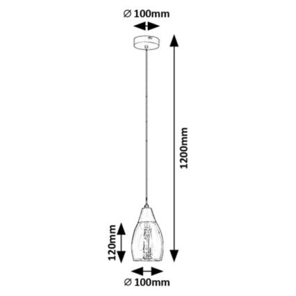 Rabalux - Luster na sajli 1xE27/15W/230V