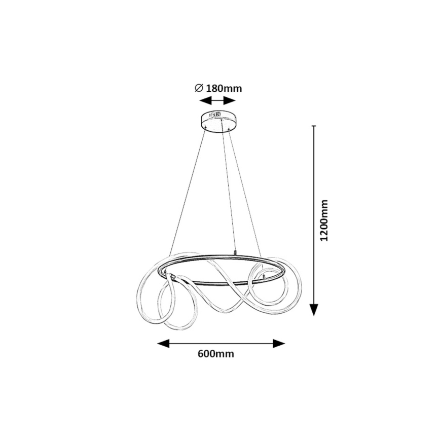 Rabalux - LED Luster na sajli LED/54W/230V