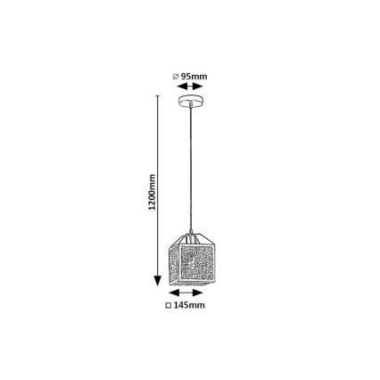 Rabalux - Luster na sajli 1xE27/40W/230V crna