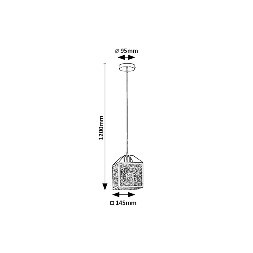 Rabalux - Luster na sajli 1xE27/40W/230V crna