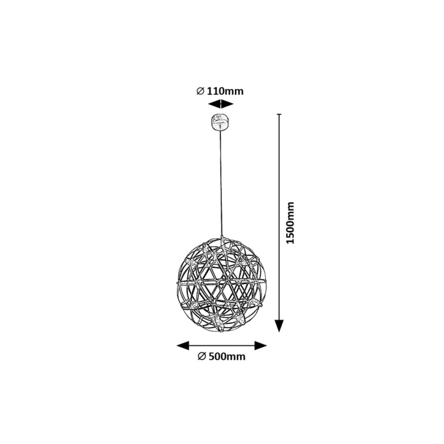 Rabalux - LED Luster na sajli LED/16W/230V 3000K sjajni krom