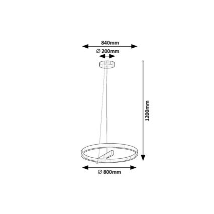 Rabalux - LED Luster na sajli LED/40W/230V sjajni krom