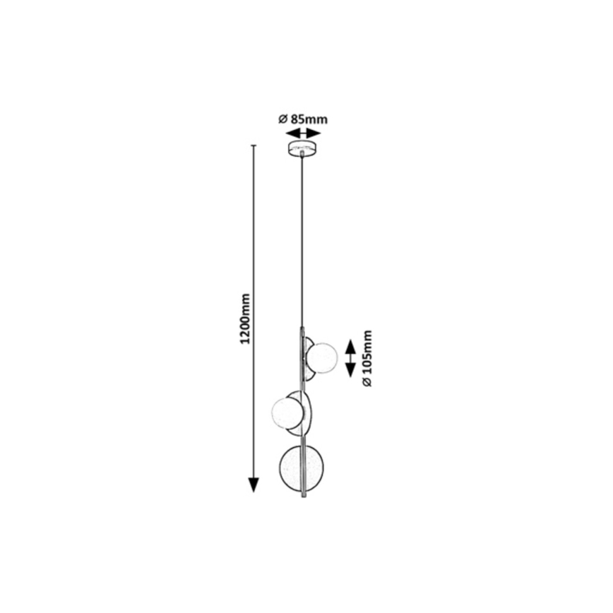 Rabalux - Luster na sajli 3xG9/5W/230V
