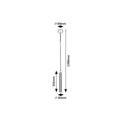 Rabalux - LED Luster na sajli LED/10W/230V 4000K crna/zlatna