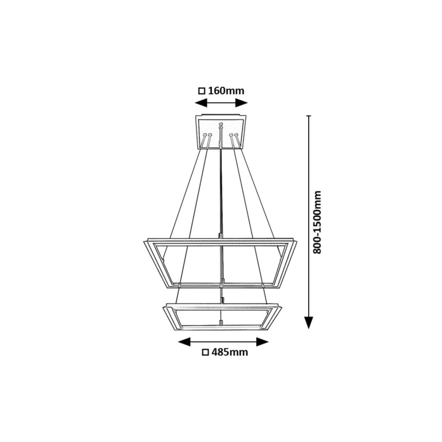 Rabalux - LED Luster na sajli 2xLED/24W/230V 3000K