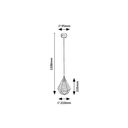 Rabalux - Tiffany vitraj luster na sajli 1xE14/40W/230V zlatna