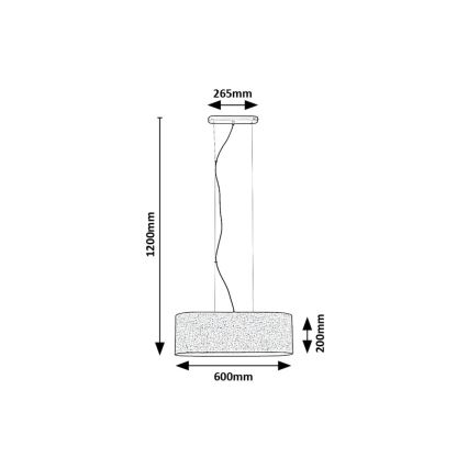 Rabalux - Luster na sajli 3xE27/40W/230V