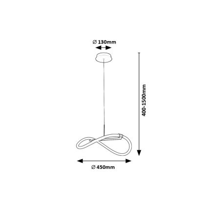 Rabalux - LED Luster na sajli LED/15W/230V 4000K