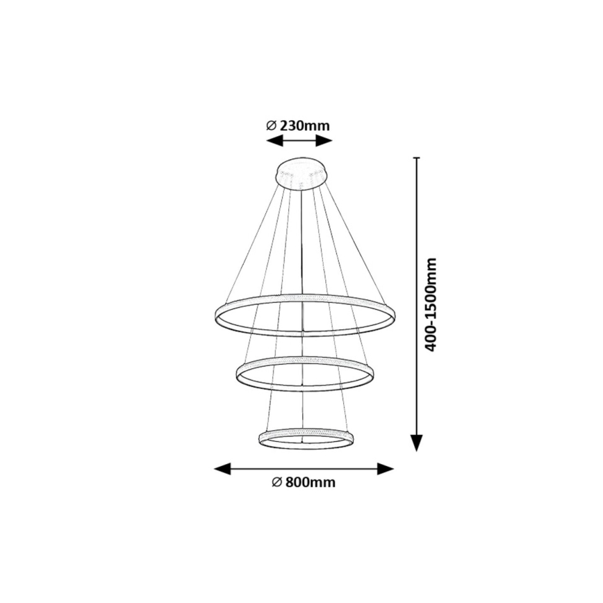 Rabalux - LED Luster na sajli LED/100W/230V 3000K