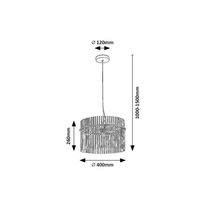 Rabalux - Luster na sajli 1xE27/40W/230V