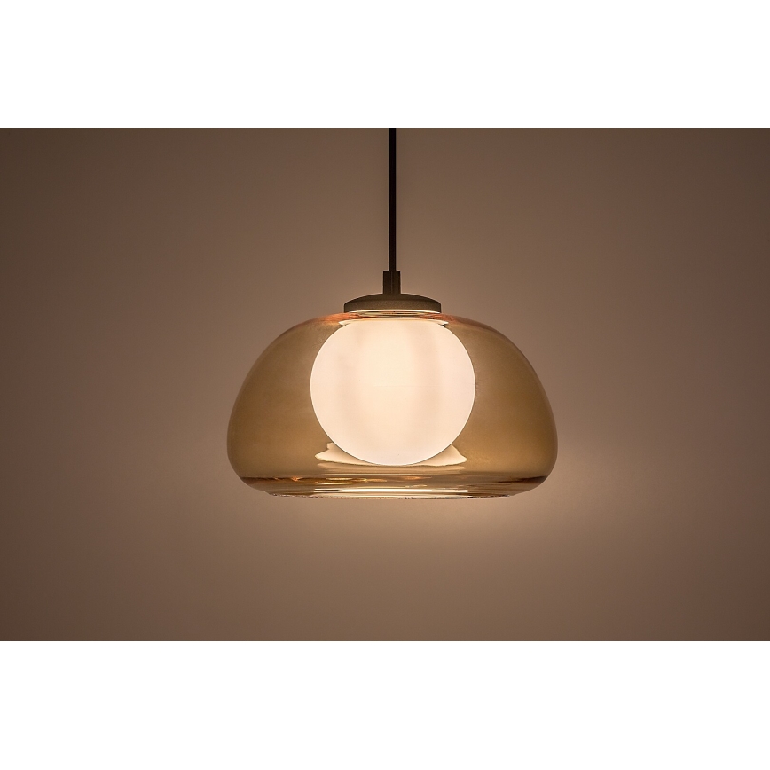 Rabalux - Luster na sajli 1xG9/5W/230V smeđa/dimna