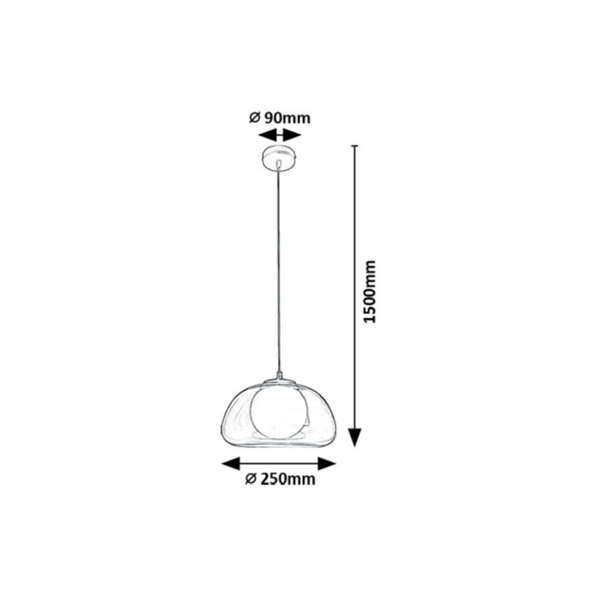 Rabalux - Luster na sajli 1xG9/5W/230V smeđa/dimna
