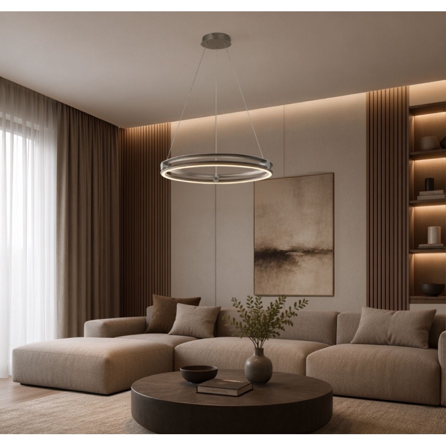 Rabalux - LED luster na sajli s mogućnošću prigušivanja LED/60W/230V 3000-6500K sivi + daljinski upravljač