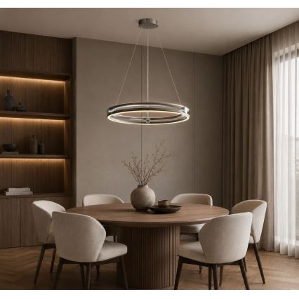 Rabalux - LED luster na sajli s mogućnošću prigušivanja LED/60W/230V 3000-6500K sivi + daljinski upravljač