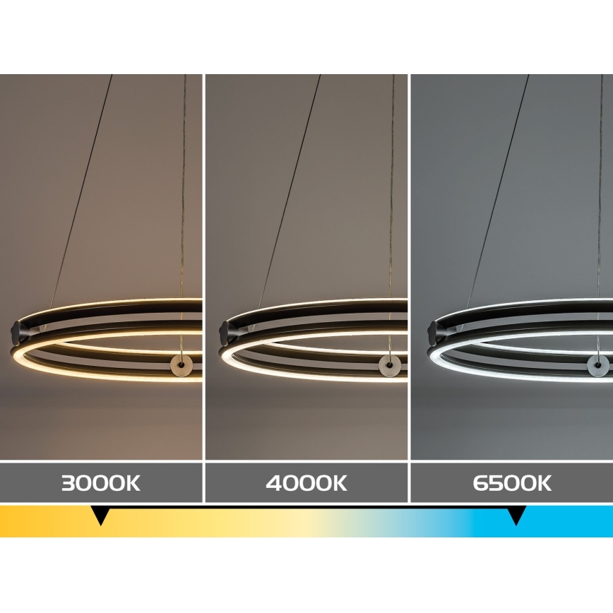 Rabalux - LED luster na sajli s mogućnošću prigušivanja LED/60W/230V 3000-6500K sivi + daljinski upravljač