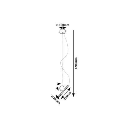 Rabalux - LED Luster na sajli LED/3W/230V 3000K