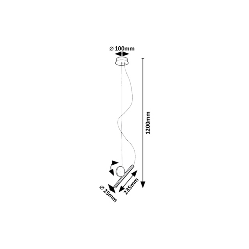 Rabalux - LED Luster na sajli LED/3W/230V 3000K