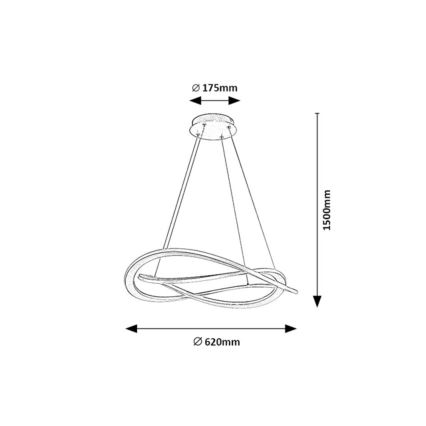 Rabalux - LED luster na sajli LED/72W/230V 3000K