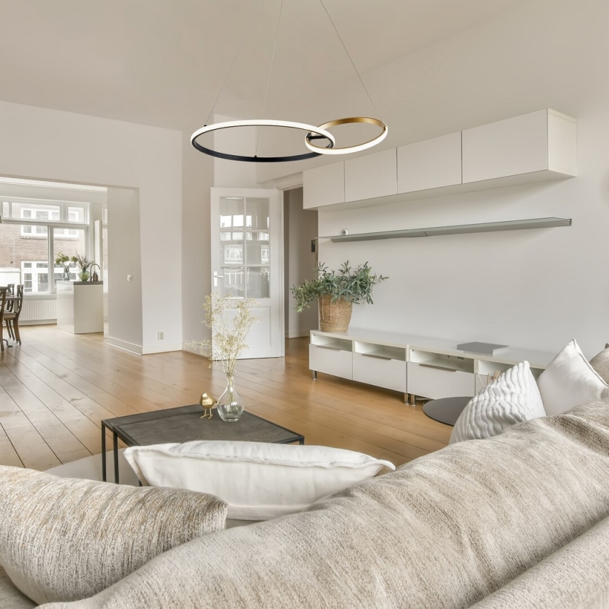 Rabalux - LED Luster na sajli LED/36W/230V crna/zlatna