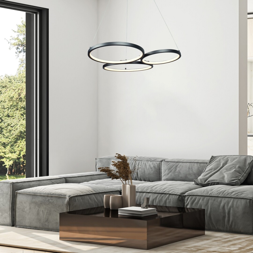 Rabalux - LED Luster na sajli LED/38W/230V crna