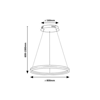 Rabalux - LED Luster na sajli LED/45W/230V 3000K/4000K/6500K