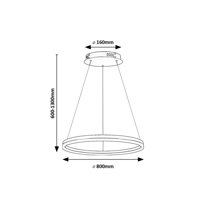 Rabalux - LED Luster na sajli LED/45W/230V 3000K/4000K/6500K