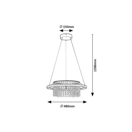 Rabalux - LED viseći luster na sajli LED/40W/230V 3000/3500/4000K
