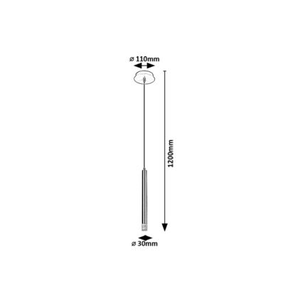 Rabalux - Luster na sajli 1xG9/5W/230V crna