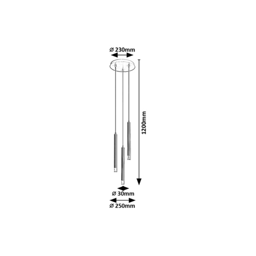 Rabalux - Luster na sajli 3xG9/5W/230V crna