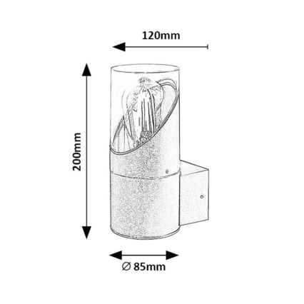 Rabalux - Vanjska zidna svjetiljka 1xE27/28W/230V IP54