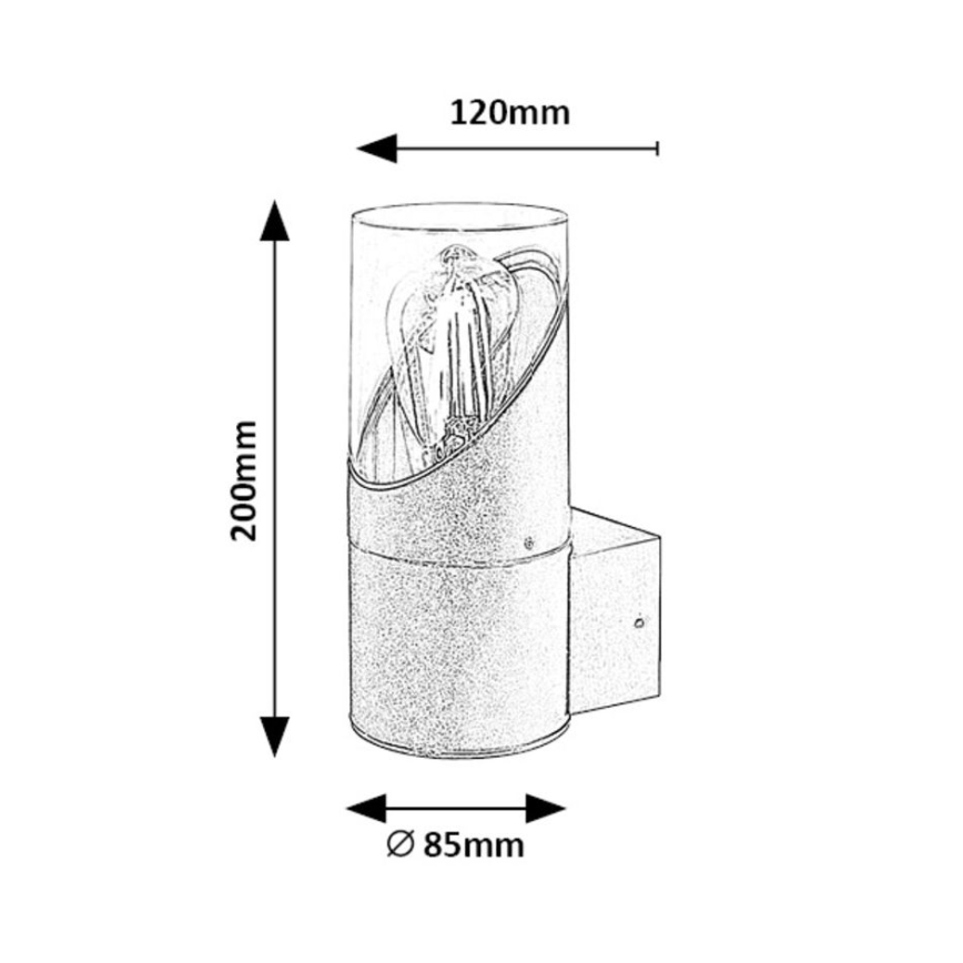 Rabalux - Vanjsko zidno svjetlo 1xE27/28W/230V IP54