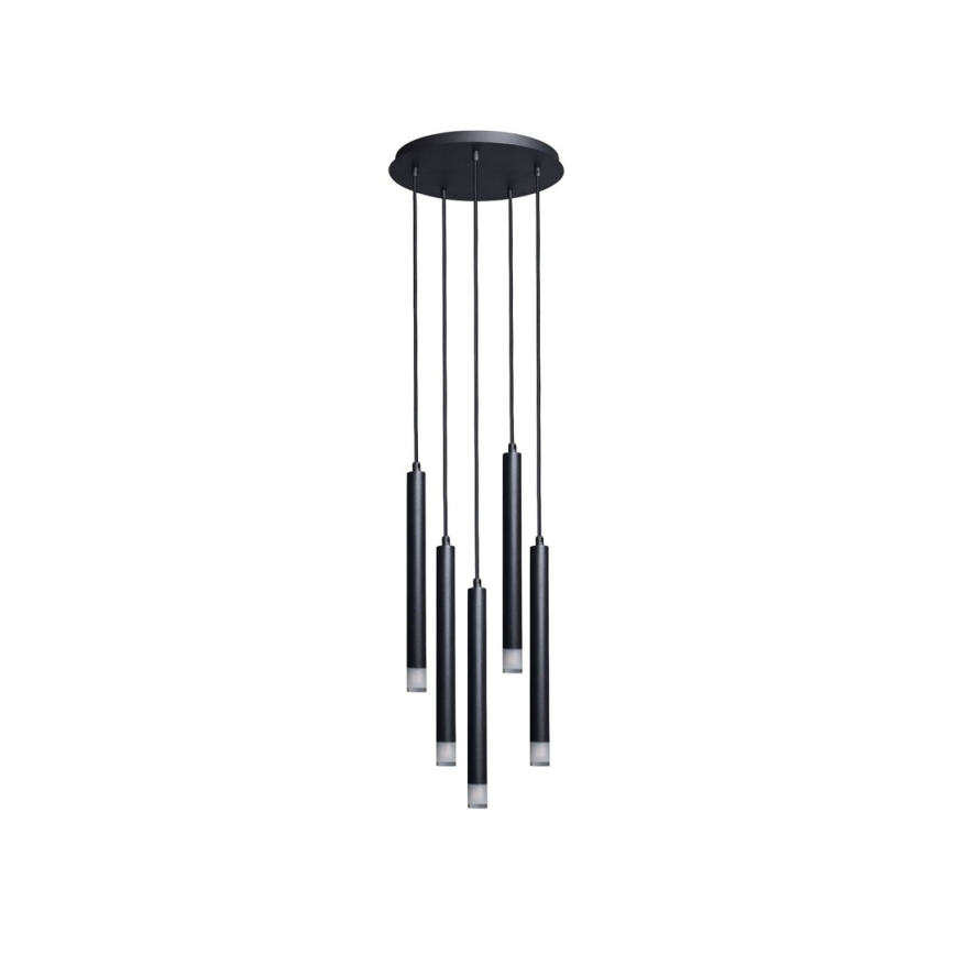 Rabalux - Luster na sajli 5xG9/5W/230V crna