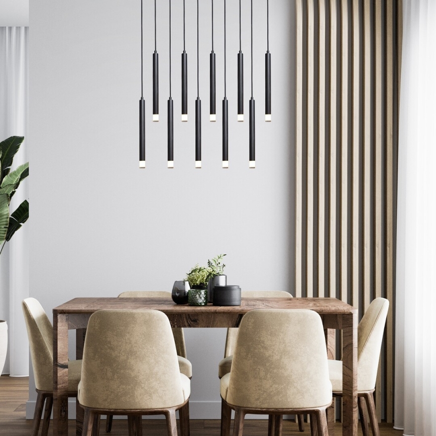 Rabalux - Luster na sajli 10xG9/5W/230V crna