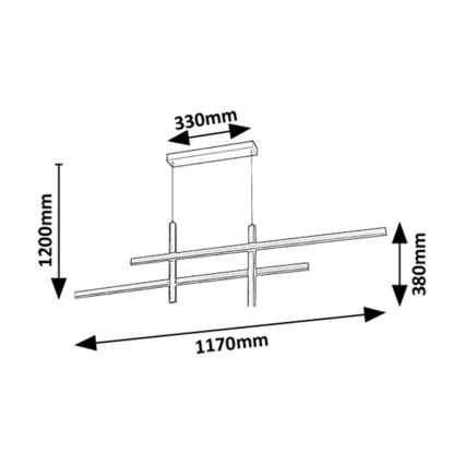Rabalux - LED Luster na sajli LED/40W/230V 3000K