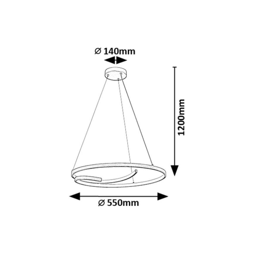 Rabalux - LED Luster na sajli LED/40W/230V 4000K