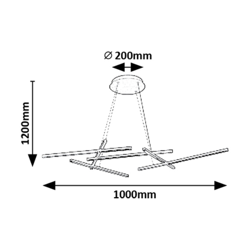 Rabalux - LED Prigušivi luster na sajli LED/40W/230V 3000-6500K + daljinski upravljač