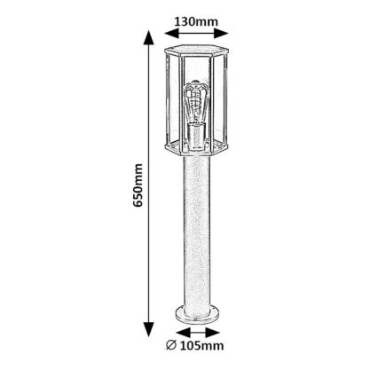 Rabalux - Vanjska lampa 1xE27/40W/230V IP44