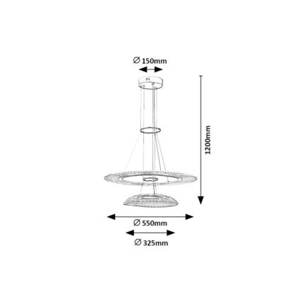 Rabalux - LED luster na sajli LED/36W/230V 3000K