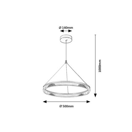 Rabalux - LED prigušivi luster na sajli LED/24W/230V 3000-6500K + daljinski upravljač