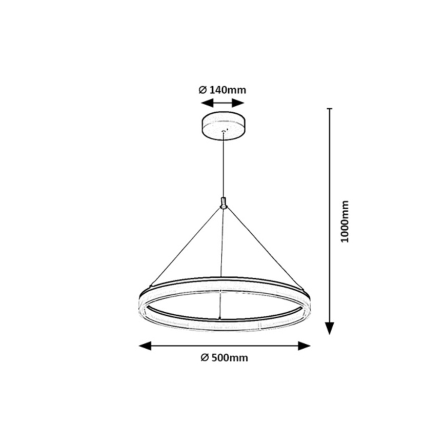 Rabalux - LED viseći luster s prigušivanjem na sajli LED/24W/230V 3000-6500K + daljinski upravljač