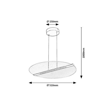 Rabalux - LED luster na sajli LED/24W/230V 3000K
