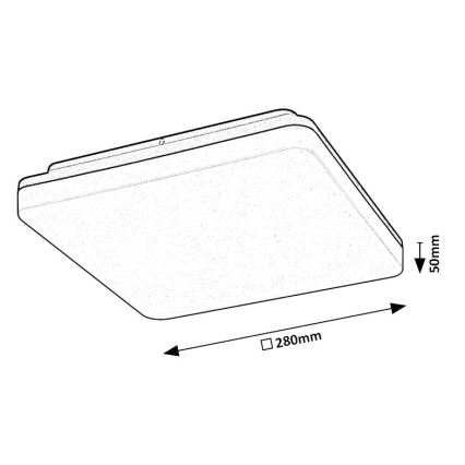 Rabalux - LED Stropna svjetiljka za kupaonicu LED/24W/230V IP54