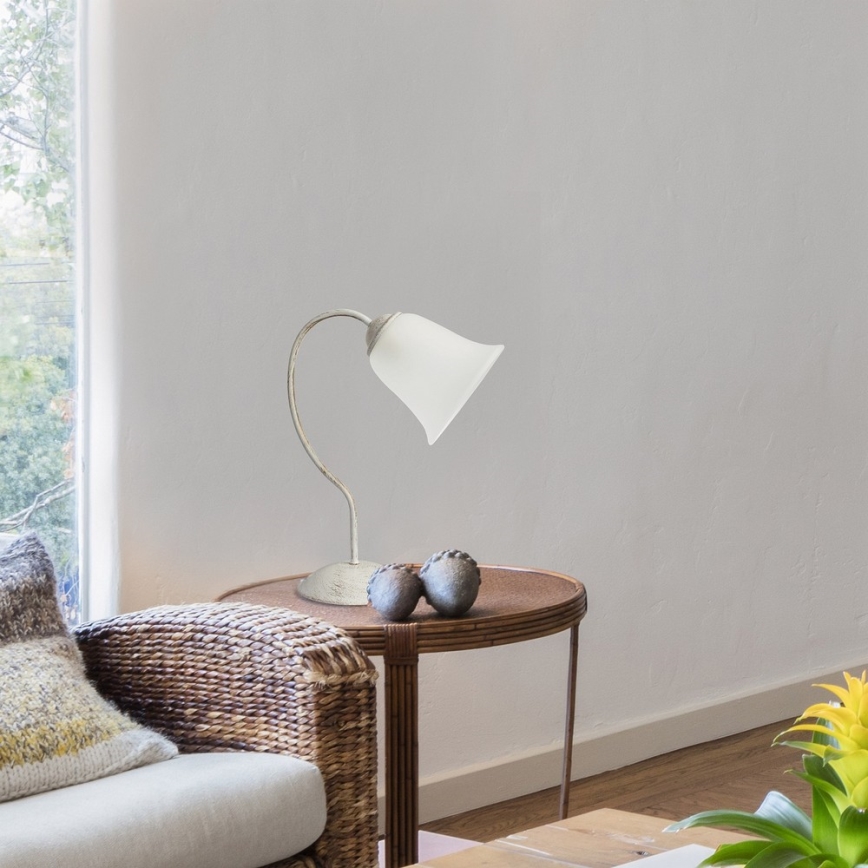 Rabalux - Stolna lampa 1xE27/40W/230V bijela
