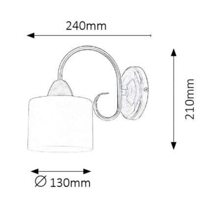 Rabalux - Zidna svjetiljka 1xE27/60W/230V bronza