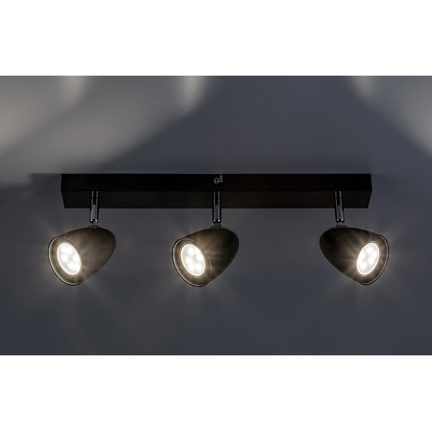 Rabalux - Reflektorska svjetiljka 3xGU10/5W/230V crna