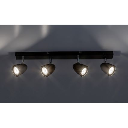 Rabalux - Reflektorska svjetiljka 4xGU10/5W/230V crna