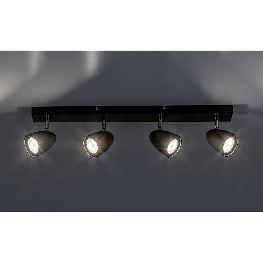 Rabalux - Reflektorska svjetiljka 4xGU10/5W/230V crna